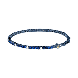 Pulsera Acero Maserati Hombre JM425AVC10 Tennis Eslabones Azules Circonitas Blancas Tridente Maserati