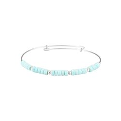 Pulsera Acero Mujer 4mm PSM0012RHTU Piedras Minerales Símil Turquesa