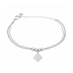 Pulsera Acero Mujer B26144 Rombo En Brillo 16cm