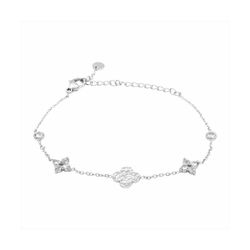 Pulsera Acero Mujer B26156 Tréboles En Brillo 16cm