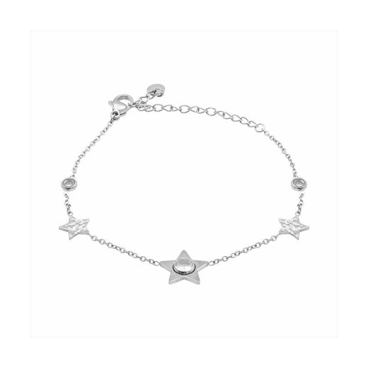 Pulsera Acero Mujer B26157 Estrellas En Brillo 16cm