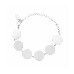 Pulsera Acero Mujer B27228 Círculos En Brillo 16cm