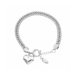 Pulsera Acero Mujer B27232 Corazón En Brillo 16cm