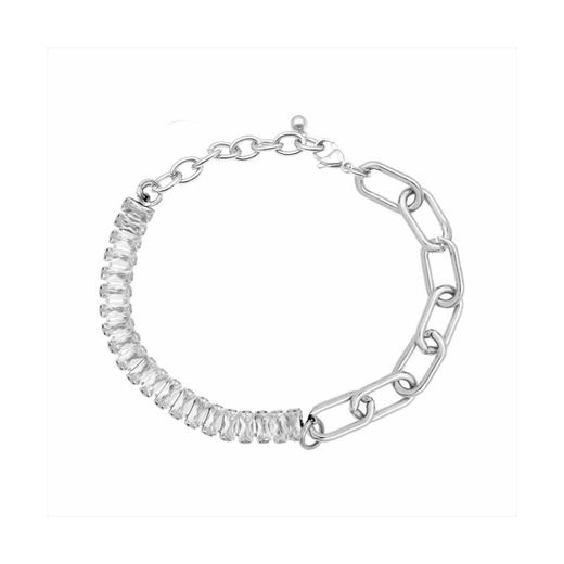 Pulsera Acero Mujer B27234 Eslabones En Brillo 16cm