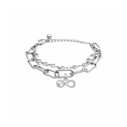 Pulsera Acero Mujer B27388 Infinito C. Circonitas 16cm