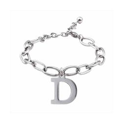 Pulsera Acero Mujer BR-D Letra D En Brillo 16cm
