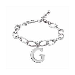 Pulsera Acero Mujer BR-G Letra G En Brillo 16cm