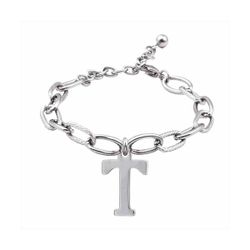Pulsera Acero Mujer BR-T Letra T En Brillo 16cm