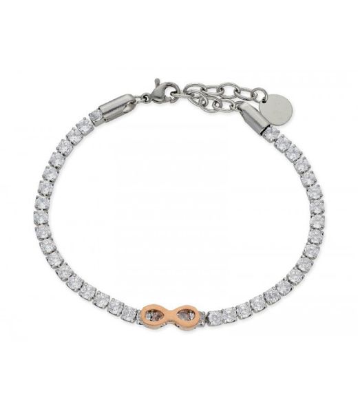 Liska Damen-Armband aus Stahl mit Infinity Zirkonia RIM04-R
