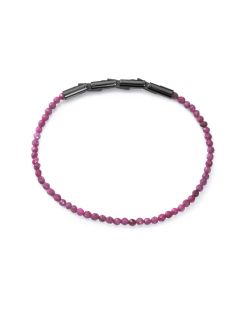 Pulsera Acero Negro Viceroy Hombre 14351P09017 Piedras Rubíes Naturales