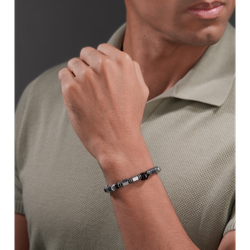 Pulsera Acero - Piedras Minerales Police PEAGB0083402 Logo Police