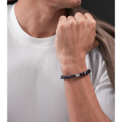 Pulsera Acero - Piedras Minerales Police PEAGB0083602 Logo Police