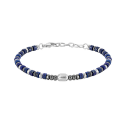 Pulsera Acero - Piedras Minerales Police PEAGB0083801 Logo Police