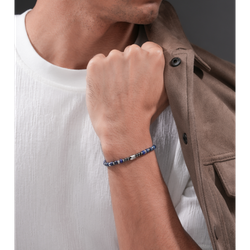Pulsera Acero - Piedras Minerales Police PEAGB0083801 Logo Police