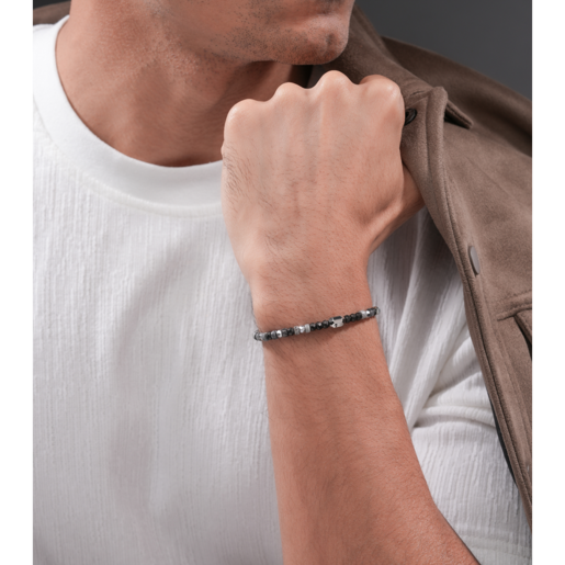 Pulsera Acero - Piedras Minerales Police PEAGB0083802 Logo Police