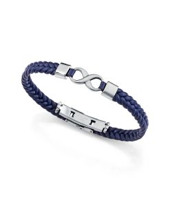 Pulsera Acero-Piel Azul Viceroy Hombre 14331P01013 Trenzada Detalle Infinito Acero