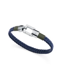 Pulsera Acero-Piel Azul Viceroy Hombre 15201P01013 Trenzada Detalle Piel Verde