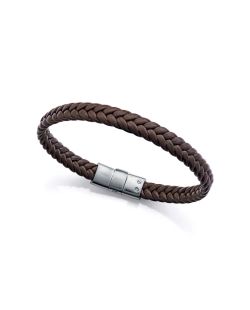 Pulsera Acero-Piel Marrón Viceroy Hombre 14299P01011 Trenzada