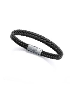 Pulsera Acero-Piel Negra Viceroy Hombre 14299P01010 Trenzada