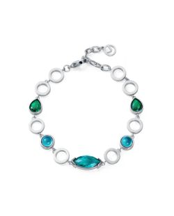 Pulsera Acero-Plata Viceroy 14323P01000 Cristales Azul Bicolor Verde