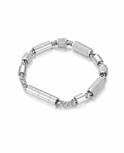 Pulsera Acero Police PEAGB0001115 Eslabones Troquelados