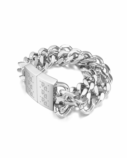 Pulsera Acero Police PEAGB0001705 Placa Logo Police