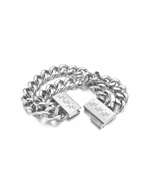 Pulsera Acero Police PEAGB0001705 Placa Logo Police