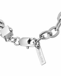 Pulsera Acero Police PEAGB0002101 Placa Logo Police