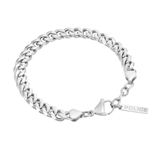 Pulsera Acero Police PEAGB0006602 Placa Pulida En Brillo