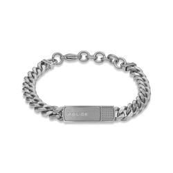 Pulsera Acero Police PEAGB0041001 Placa Logo Police
