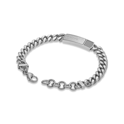 Pulsera Acero Police PEAGB0041001 Placa Logo Police