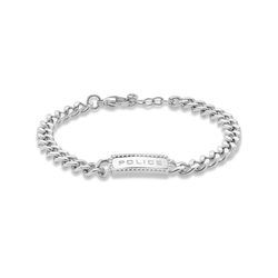 Pulsera Acero Police PEAGB0041301 Placa Logo Police