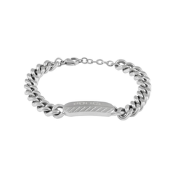 Pulsera Acero Police PEAGB0078001 Placa Logo Police