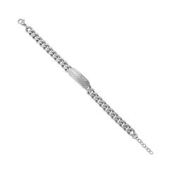 Pulsera Acero Police PEAGB0078001 Placa Logo Police