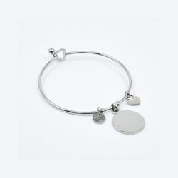 Pulsera Acero Rigida Sovrani AV0045 Colgante Para Grabar