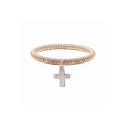 Pulsera Acero Rosa B15630 Cruz Rosa
