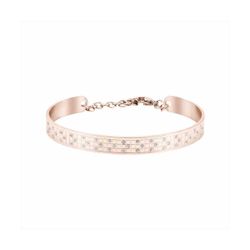 Pulsera Acero Rosa B16452 Cadena Circonitas