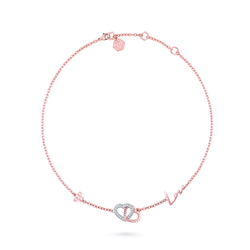 Pulsera Acero Rosado Mujer Philipp Plein PJZEA13NU Corazones Entrelazados