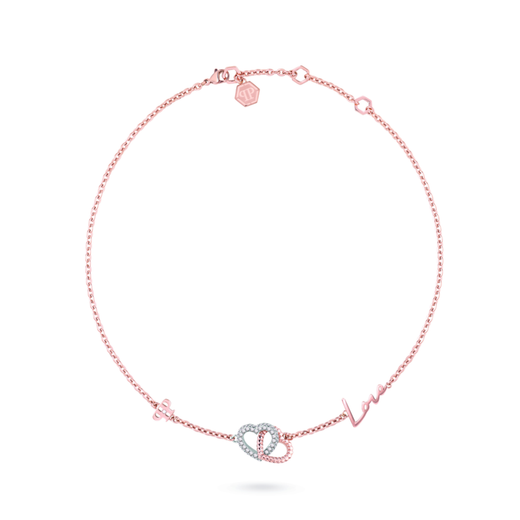 Pulsera Acero Rosado Mujer Philipp Plein PJZEA13NU Corazones Entrelazados