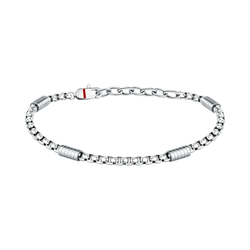 Pulsera Acero Sector Hombre SZS120 Eslabones-Barriles En Brillo