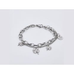 Pulsera Acero Sovrani AV0073 Charms De Treboles