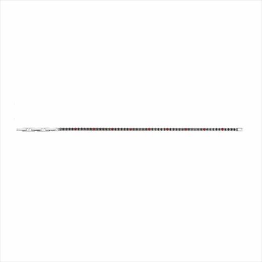 Pulsera Acero Sovrani Mujer J8450 Circonitas Negras Bicolor Rojas 17+3cm