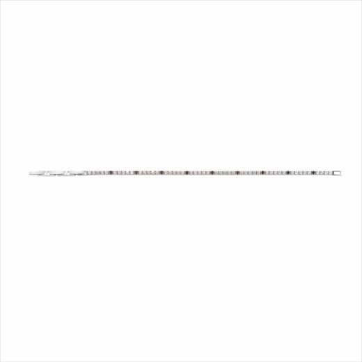 Pulsera Acero Sovrani Mujer J8455 Circonitas Bicolor Negras 17+3cm
