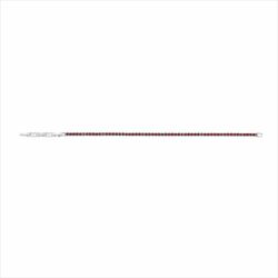 Pulsera Acero Sovrani Mujer J8456 Circonitas Rojas Bicolor Negras 17+3cm