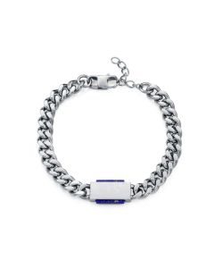 Pulsera Acero Viceroy Hombre 14382P01013 Placa C. Piedra Lapislázuli