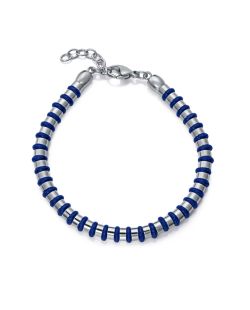 Pulsera Acero Viceroy Hombre 15184P01013 Aros Silicona Azul Intercalada