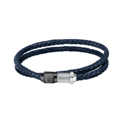 Pulsera Acero/Piel Maserati Hombre JM223AVE19 Piel Azul Tridente Maserati