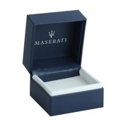 Pulsera Acero/Piel Maserati Hombre JM525AVE34 Piel Negra Tridente Maserati