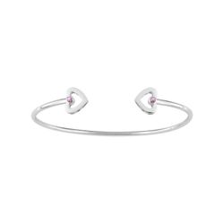 Pulsera Aro Oro Blanco 18kts (18)6.5504.D1 Love 0.09 Zafiro Rosa