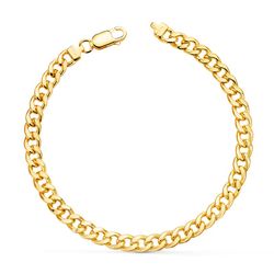 Pulsera Barbada Hueca Oro 18kts 19 cm 08001019
